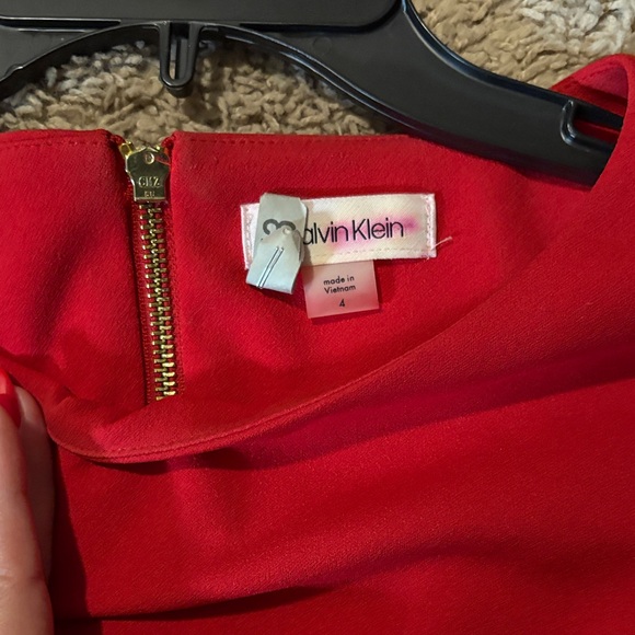 Calvin Klein Vibrant Red Long Sleeve Dress - Picture 2 of 2